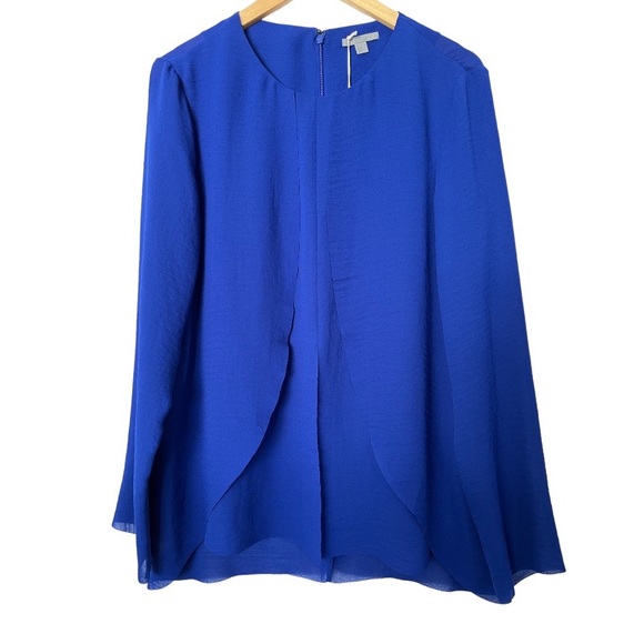 🆕 COS Long Sleeve Top w Layered Front Panels & Zip Back. - Picture 2 of 11